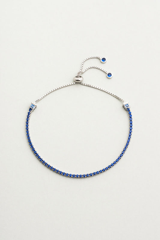 Mikanos 18 Ayar Beyaz Altın Kaplama Ayarlanabilir Gümüş Bileklik 5178271299