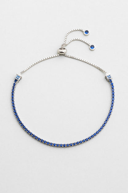 Mikanos 18 Ayar Beyaz Altın Kaplama Ayarlanabilir Gümüş Bileklik 5178271299