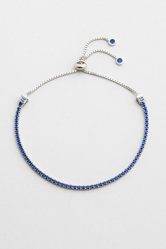 Mikanos 18 Ayar Beyaz Altın Kaplama Ayarlanabilir Gümüş Bileklik 5178271299