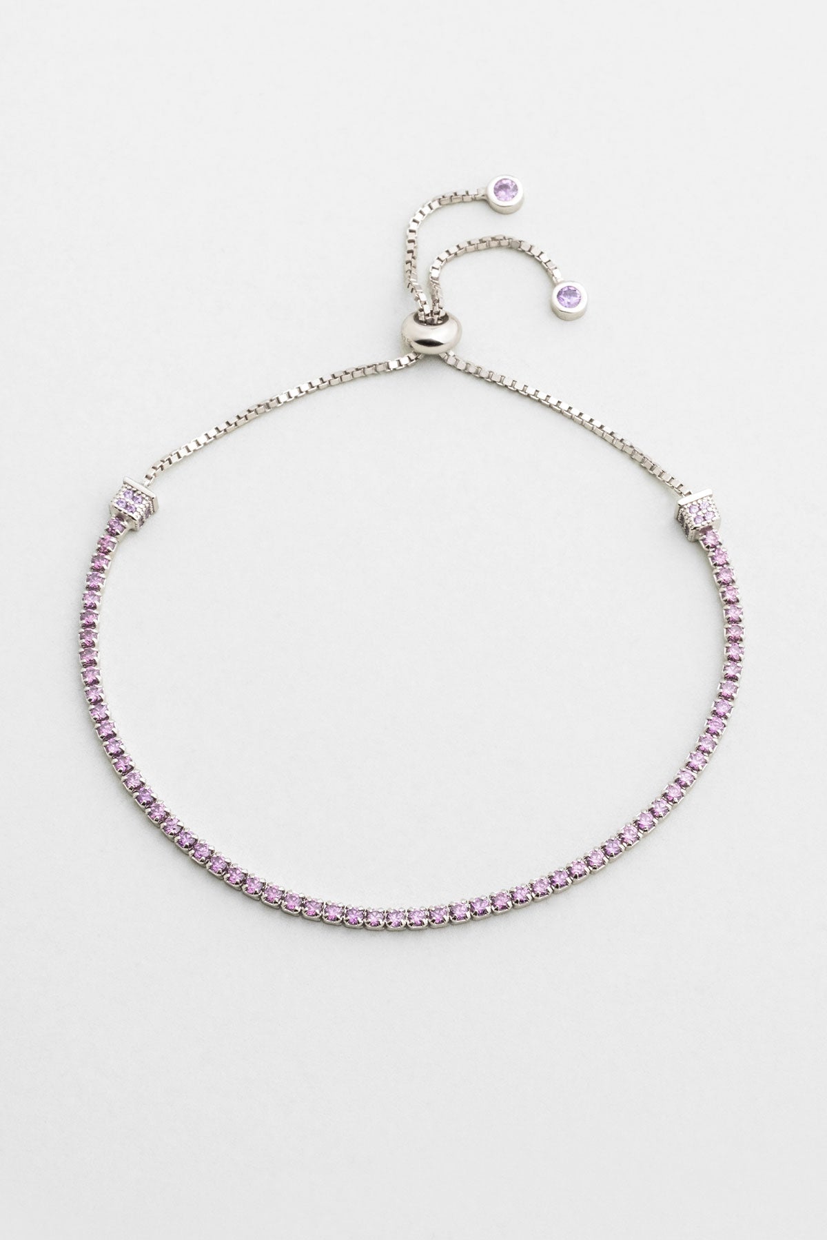 Havana 18 Ayar Beyaz Altın Kaplama Ayarlanabilir Gümüş Bileklik 5178271799