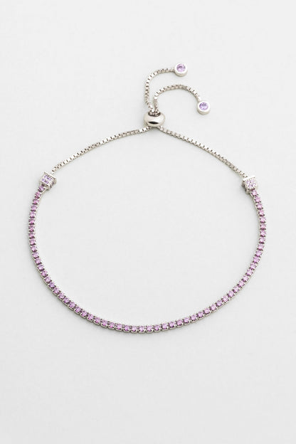 Havana 18 Ayar Beyaz Altın Kaplama Ayarlanabilir Gümüş Bileklik 5178271799