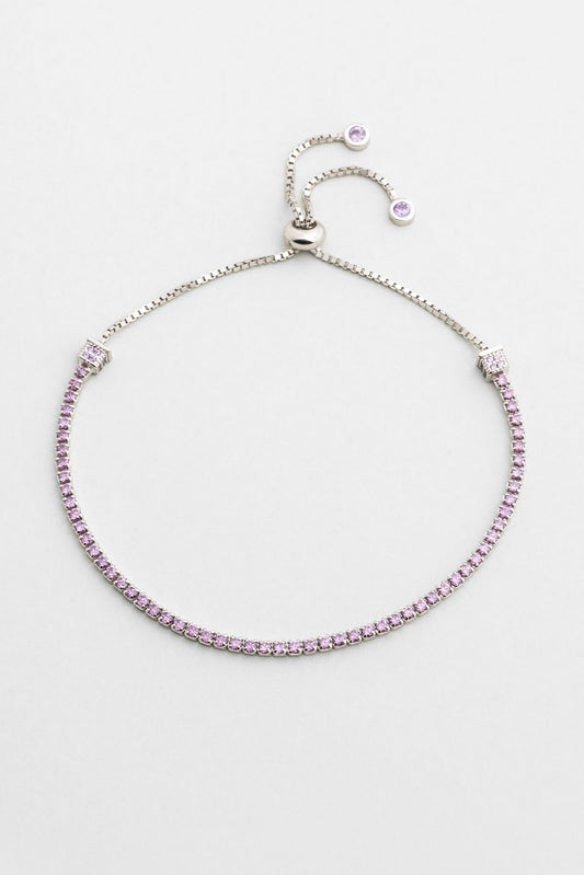 Havana 18 Ayar Beyaz Altın Kaplama Ayarlanabilir Gümüş Bileklik 5178271799