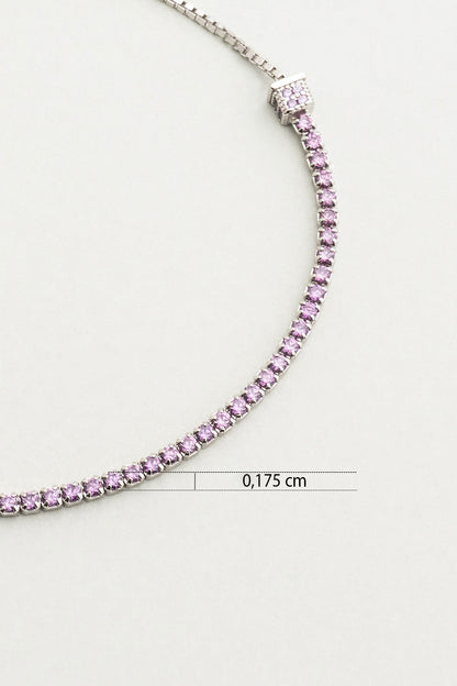 Havana 18 Ayar Beyaz Altın Kaplama Ayarlanabilir Gümüş Bileklik 5178271799