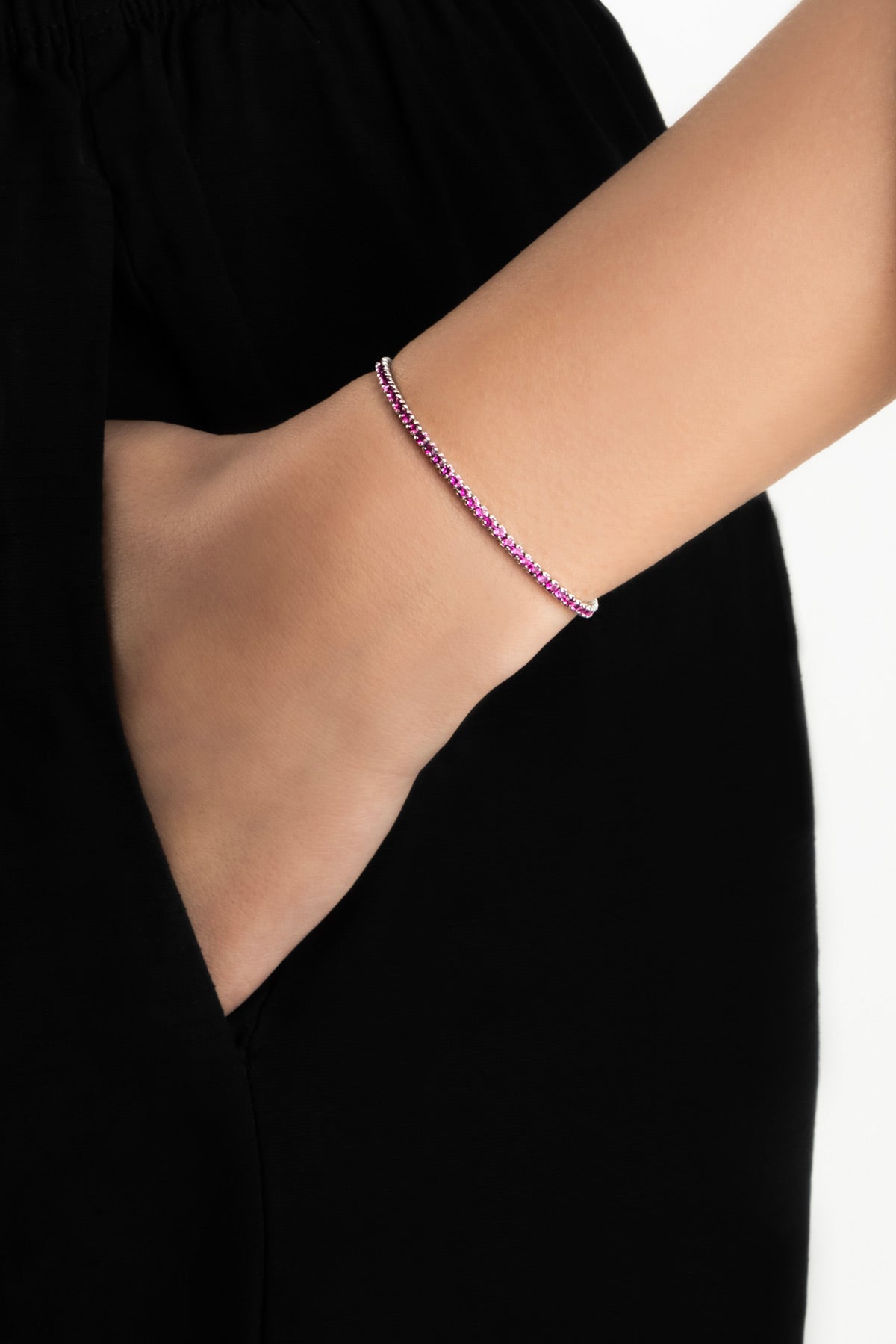 Paris 18 Ayar Beyaz Altın Kaplama Ayarlanabilir Gümüş Bileklik 5178277299