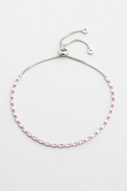 Flora 18 Ayar Beyaz Altın Kaplama Gümüş Ayarlanabilir Bileklik 5178280399