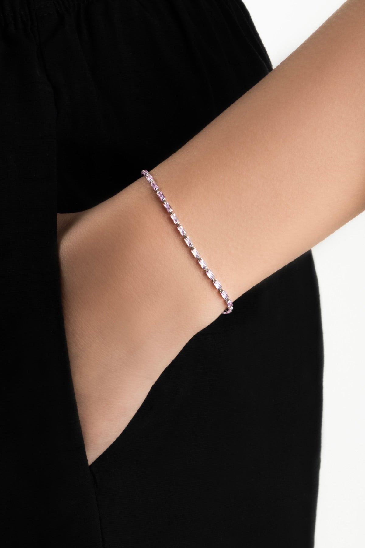 Flora 18 Ayar Beyaz Altın Kaplama Gümüş Ayarlanabilir Bileklik 5178280399