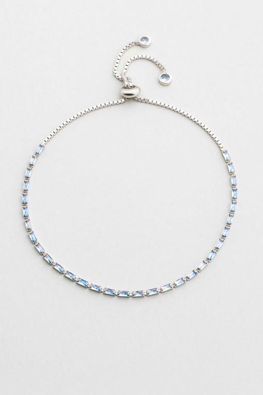 Azure 18 Ayar Beyaz Altın Kaplama Gümüş Ayarlanabilir Bileklik 5178280599