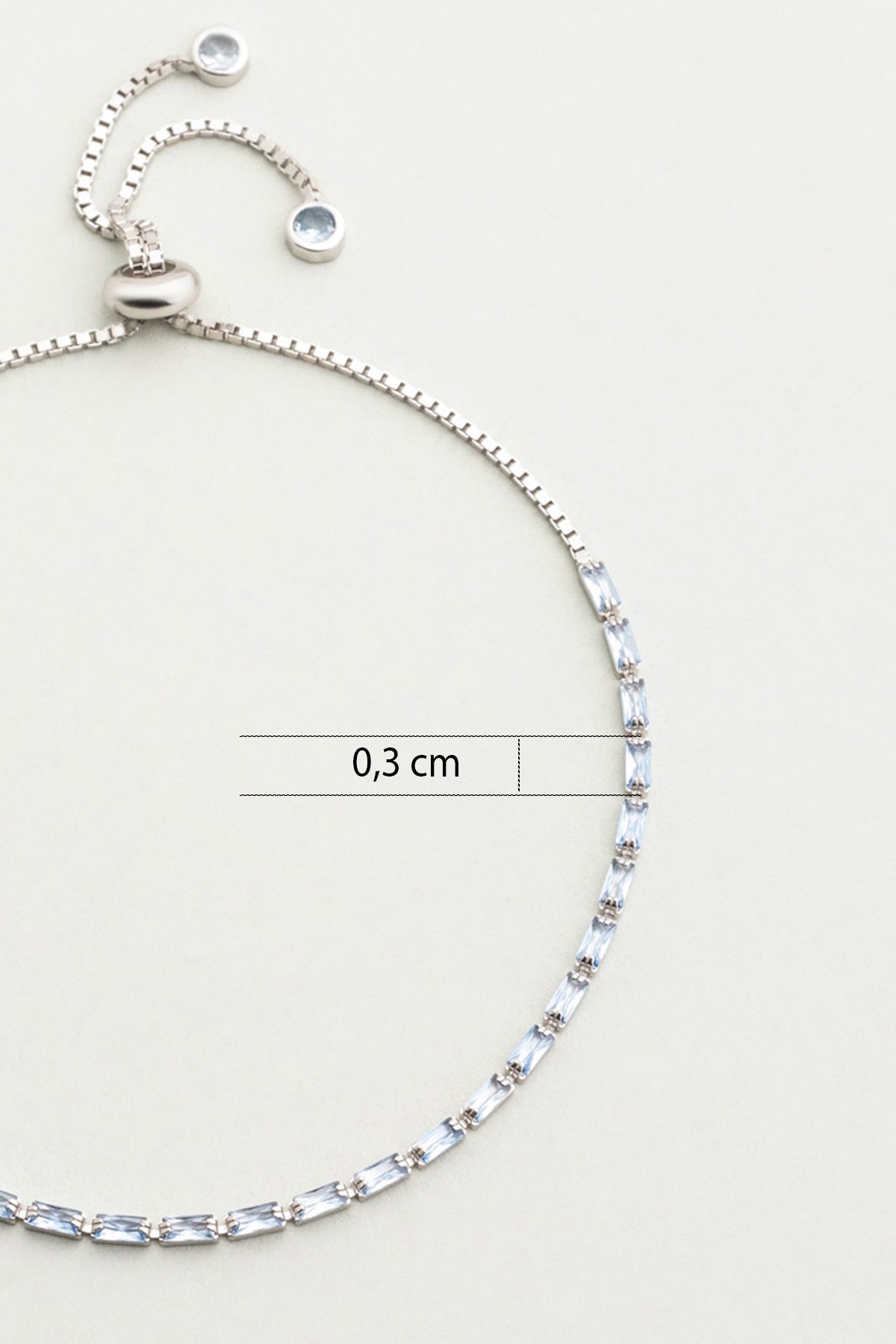 Azure 18 Ayar Beyaz Altın Kaplama Gümüş Ayarlanabilir Bileklik 5178280599