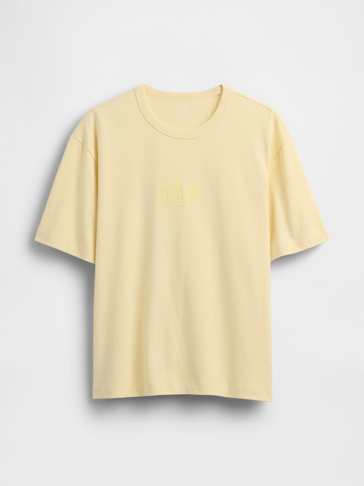 Sarı Heavyweight Relaxed 1969 Logo Crop T-shirt