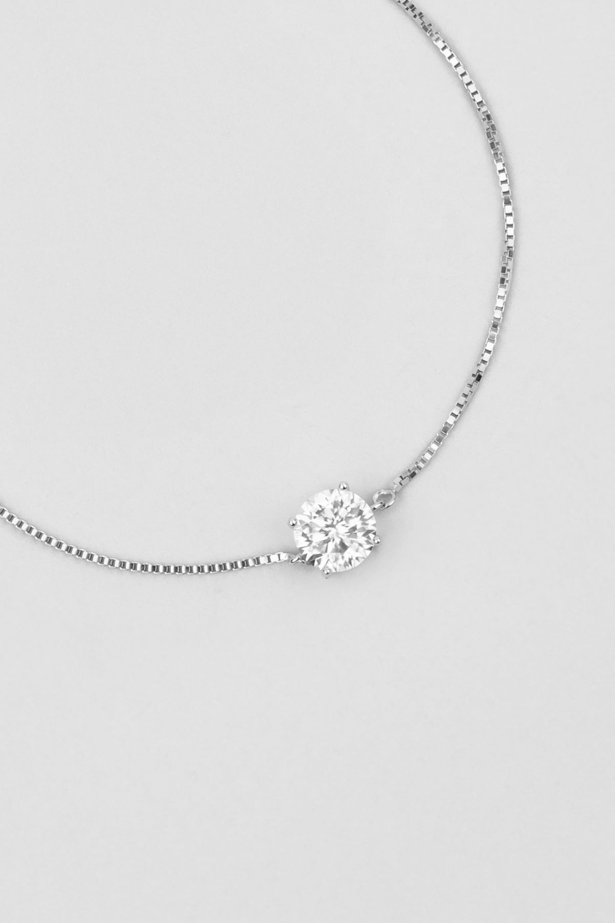 Mozanit Işığı 18 Ayar Beyaz Altın Kaplama Ayarlanabilir Gümüş Bileklik 5199090199