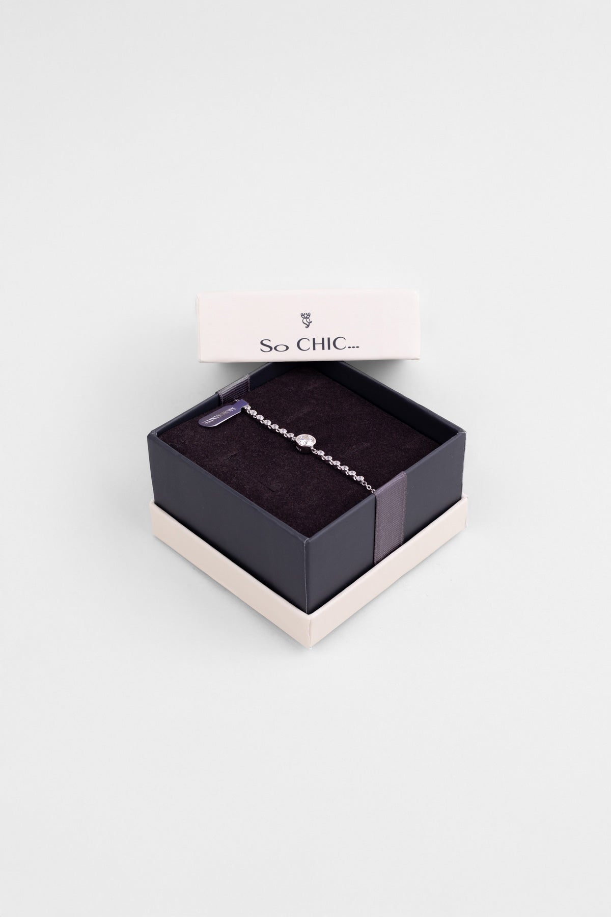 Mozanit Tasarımı 18 Ayar Beyaz Altın Kaplama 19 Cm Gümüş Bileklik 5199110199