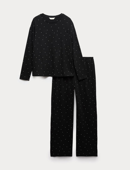 Saf Pamuklu Pijama Takımı