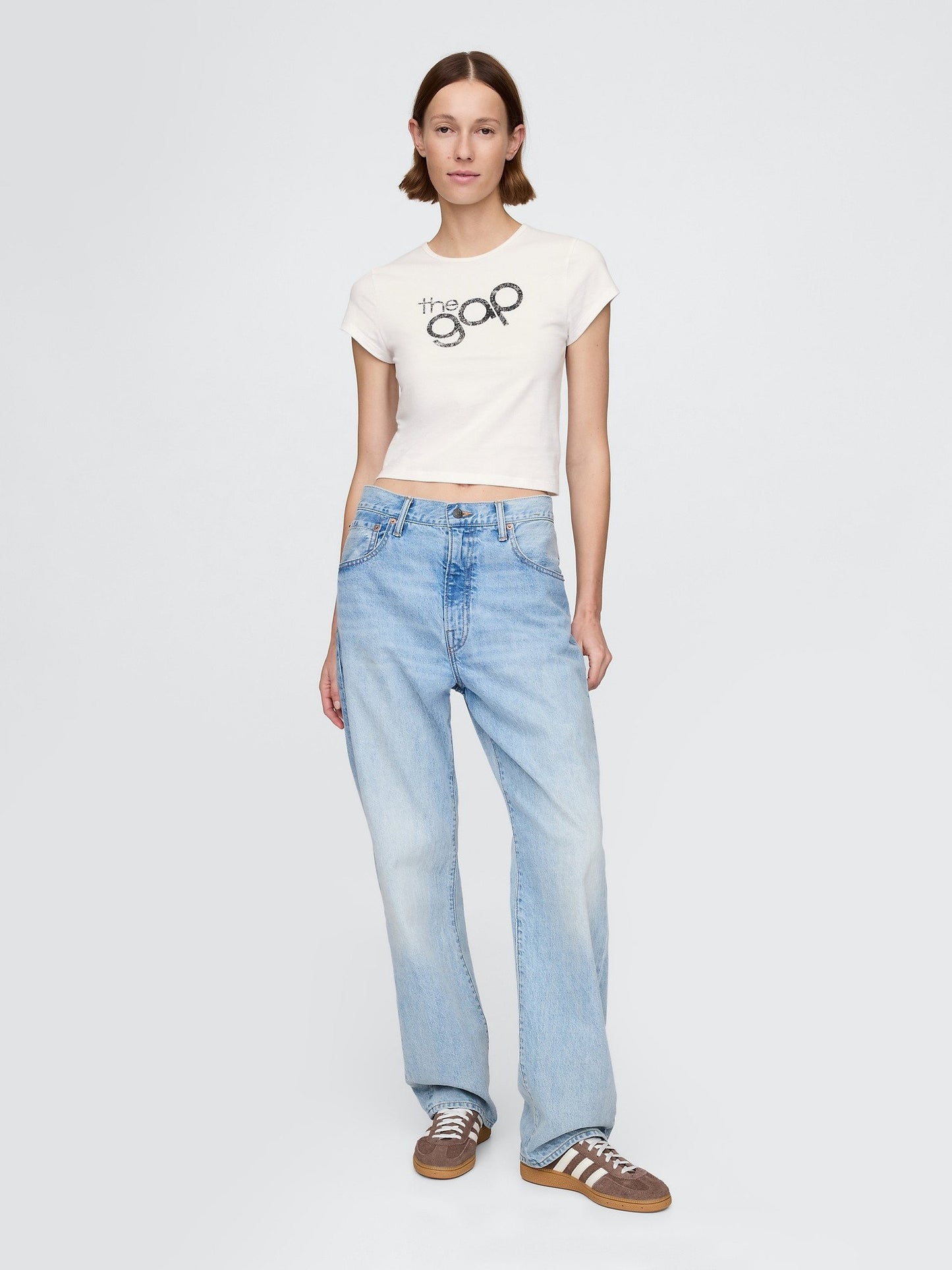 Kırık Beyaz Gap Logo T-shirt
