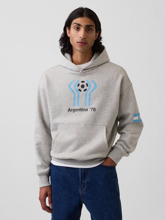 Gri Fifa World Cup™ Klasikleri Vintagesoft Terry Oversized Sweatshirt