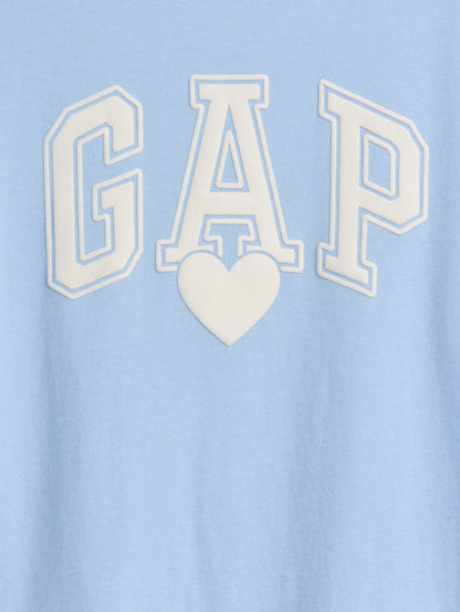 Açık Mavi Grafik Baskılı T-shirt