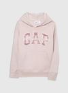 Kız Çocuk |                                                                          Pembe Gap Logo Kapüşonlu Sweatshirt