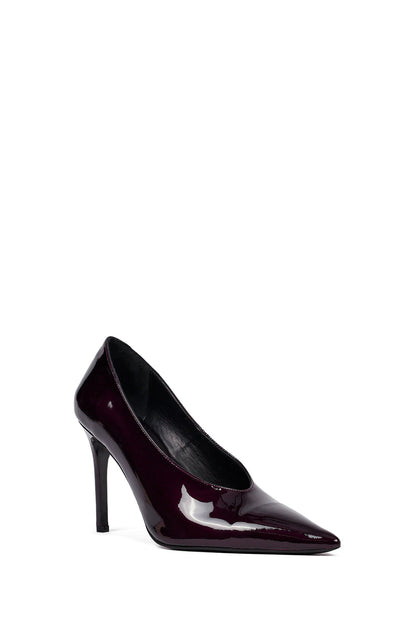 Kadın Bordo Yüksek Ince Topuklu Rugan Deri Stiletto