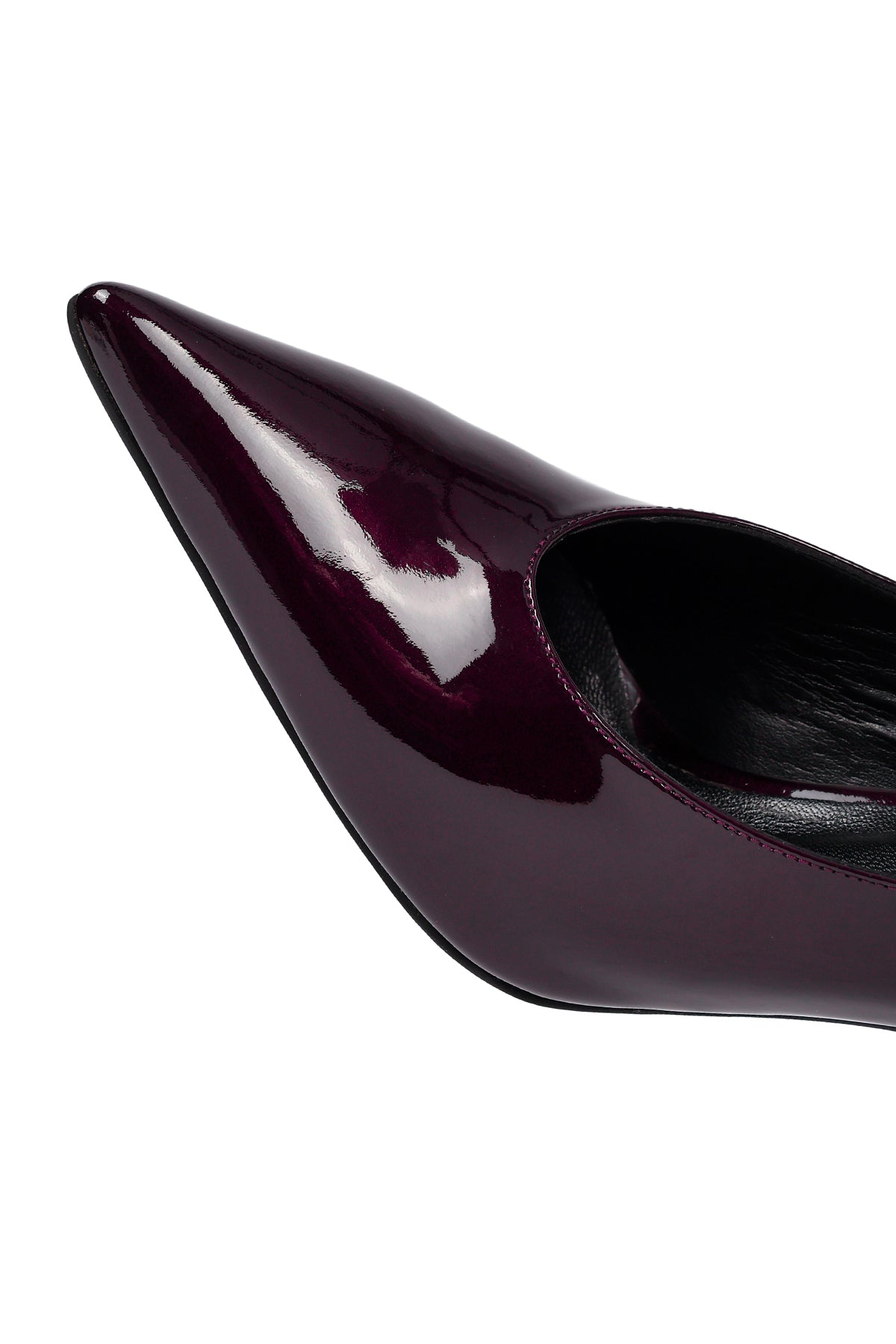 Kadın Bordo Yüksek Ince Topuklu Rugan Deri Stiletto