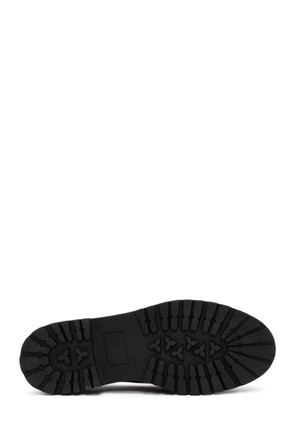 Derimod Gritti Kadın Siyah Toka Detaylı Deri Maskülen Loafer