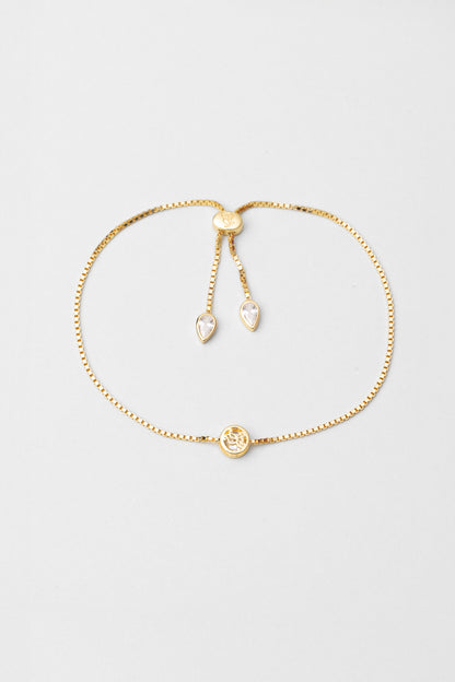 Era 18 Ayar Sarı Altın Kaplama Ayarlanabilir Gümüş Bileklik 5203370144