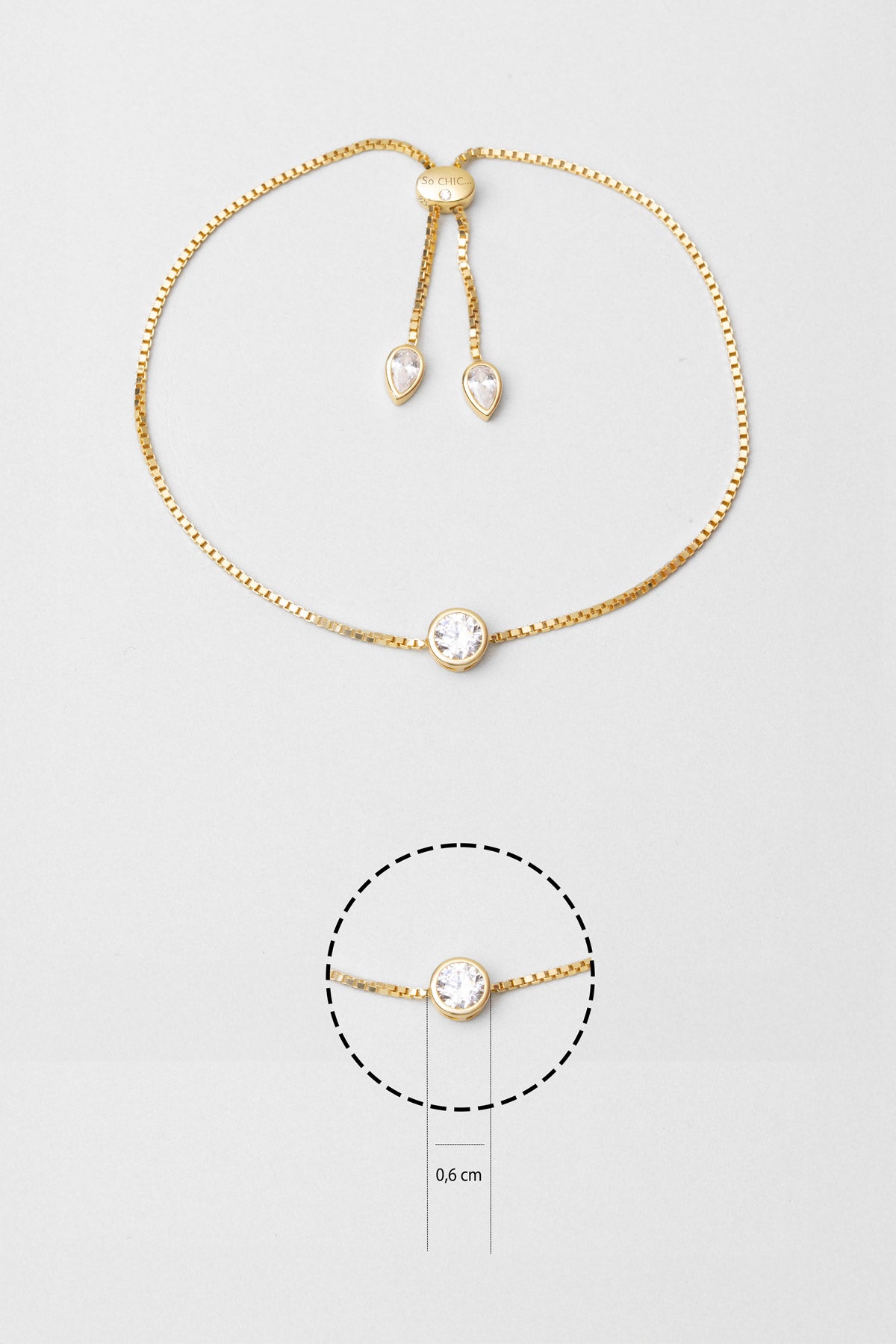 Era 18 Ayar Sarı Altın Kaplama Ayarlanabilir Gümüş Bileklik 5203370144