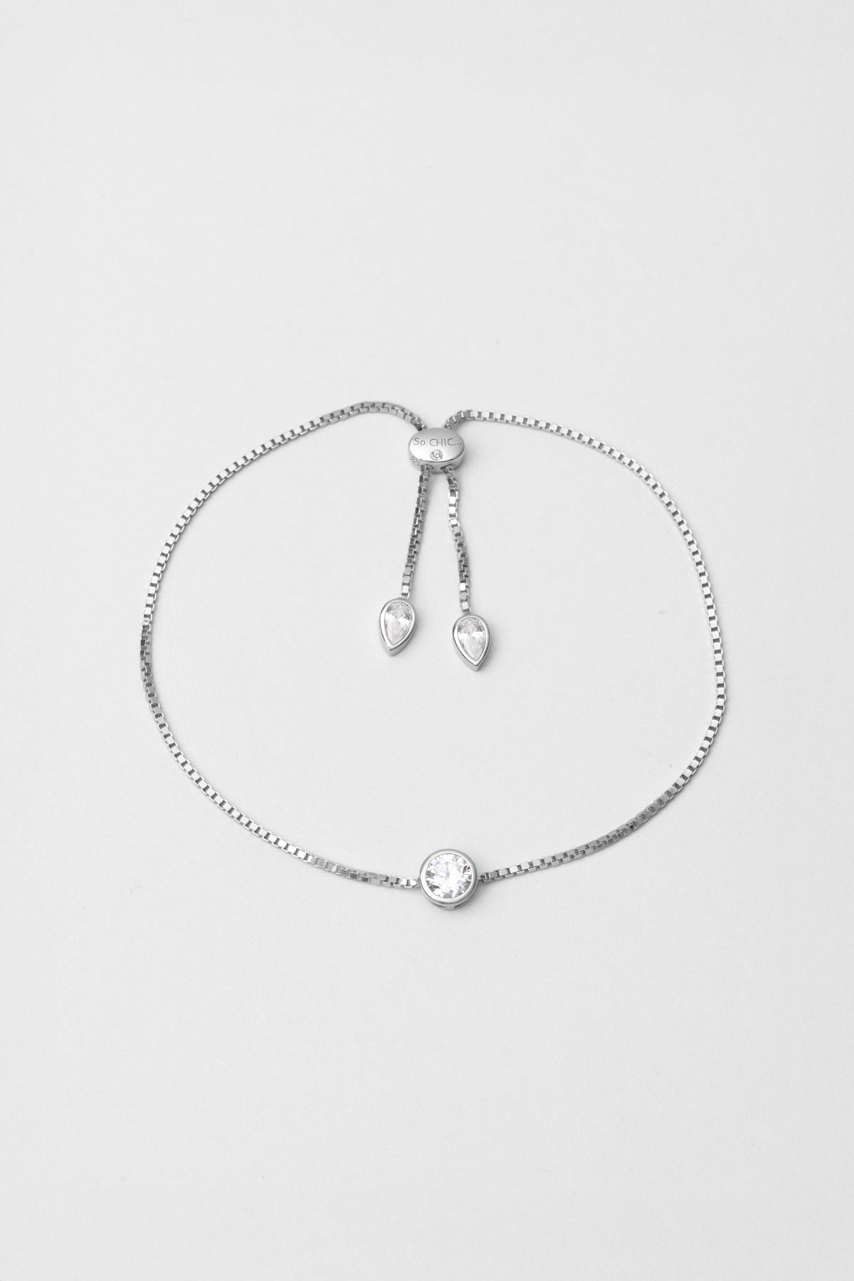 Era 18 Ayar Beyaz Altın Kaplama Ayarlanabilir Gümüş Bileklik 5203370199