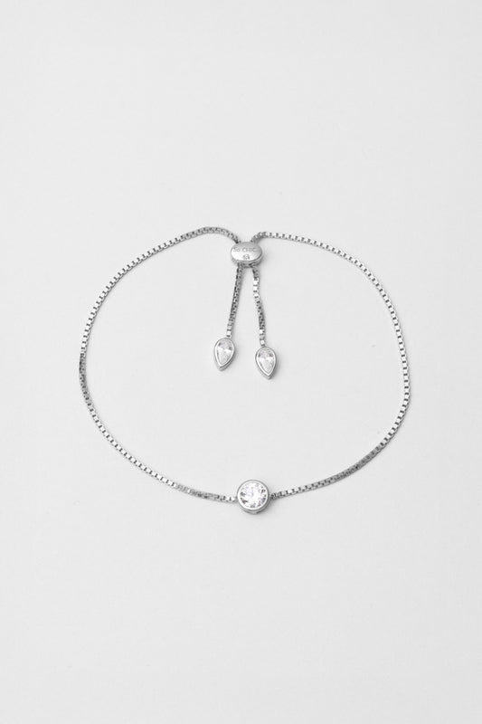 Era 18 Ayar Beyaz Altın Kaplama Ayarlanabilir Gümüş Bileklik 5203370199