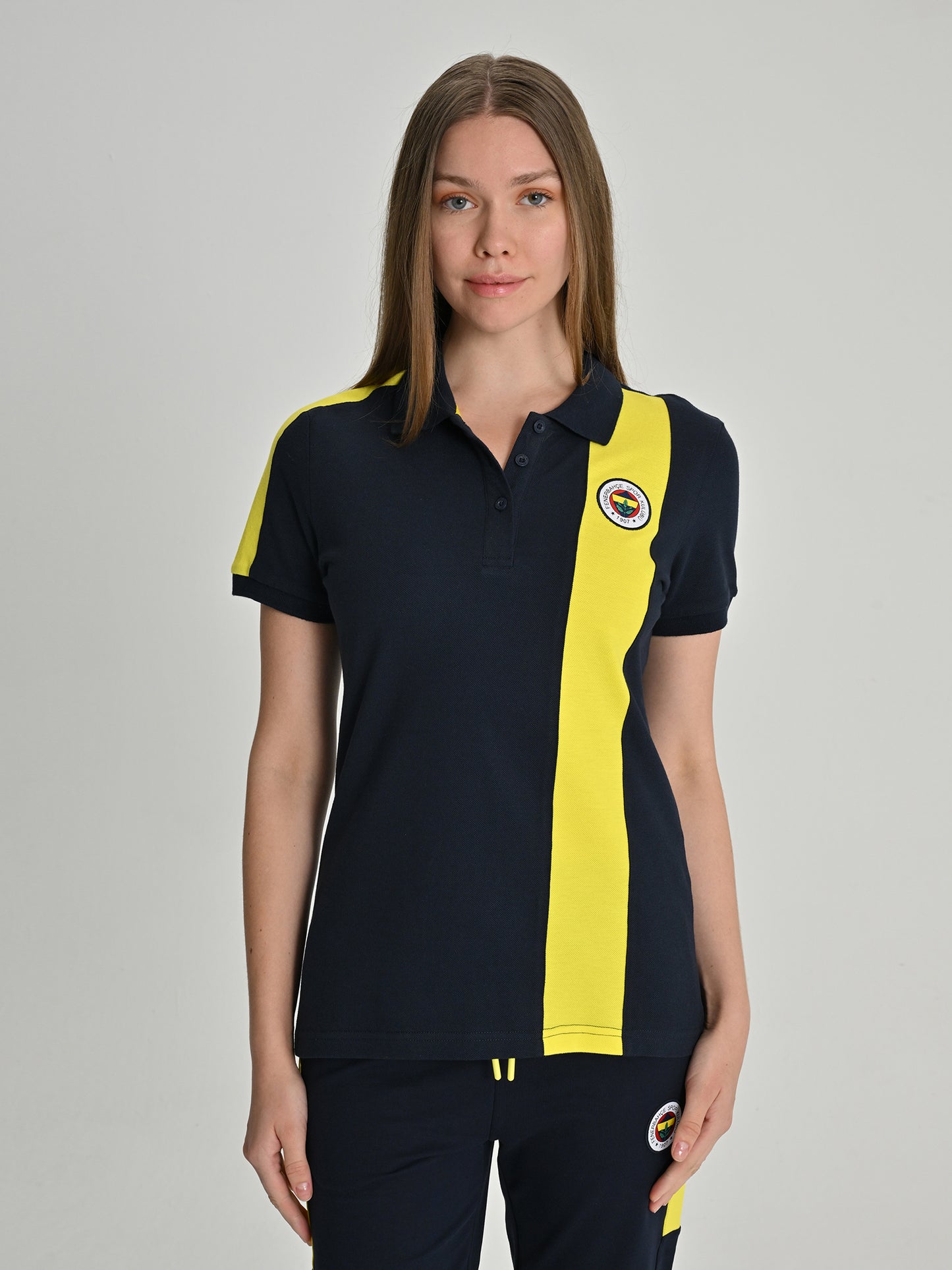 Fenerbahçe 25/26 Lacivert Tribün Kadın Basic Polo Tshirt
