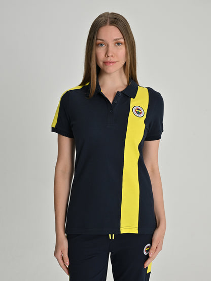 Fenerbahçe 25/26 Lacivert Tribün Kadın Basic Polo Tshirt