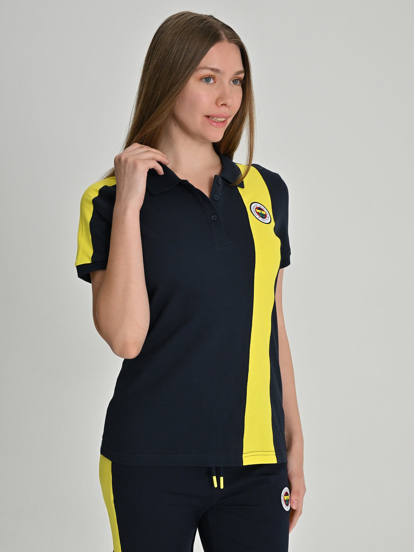 Fenerbahçe 25/26 Lacivert Tribün Kadın Basic Polo Tshirt