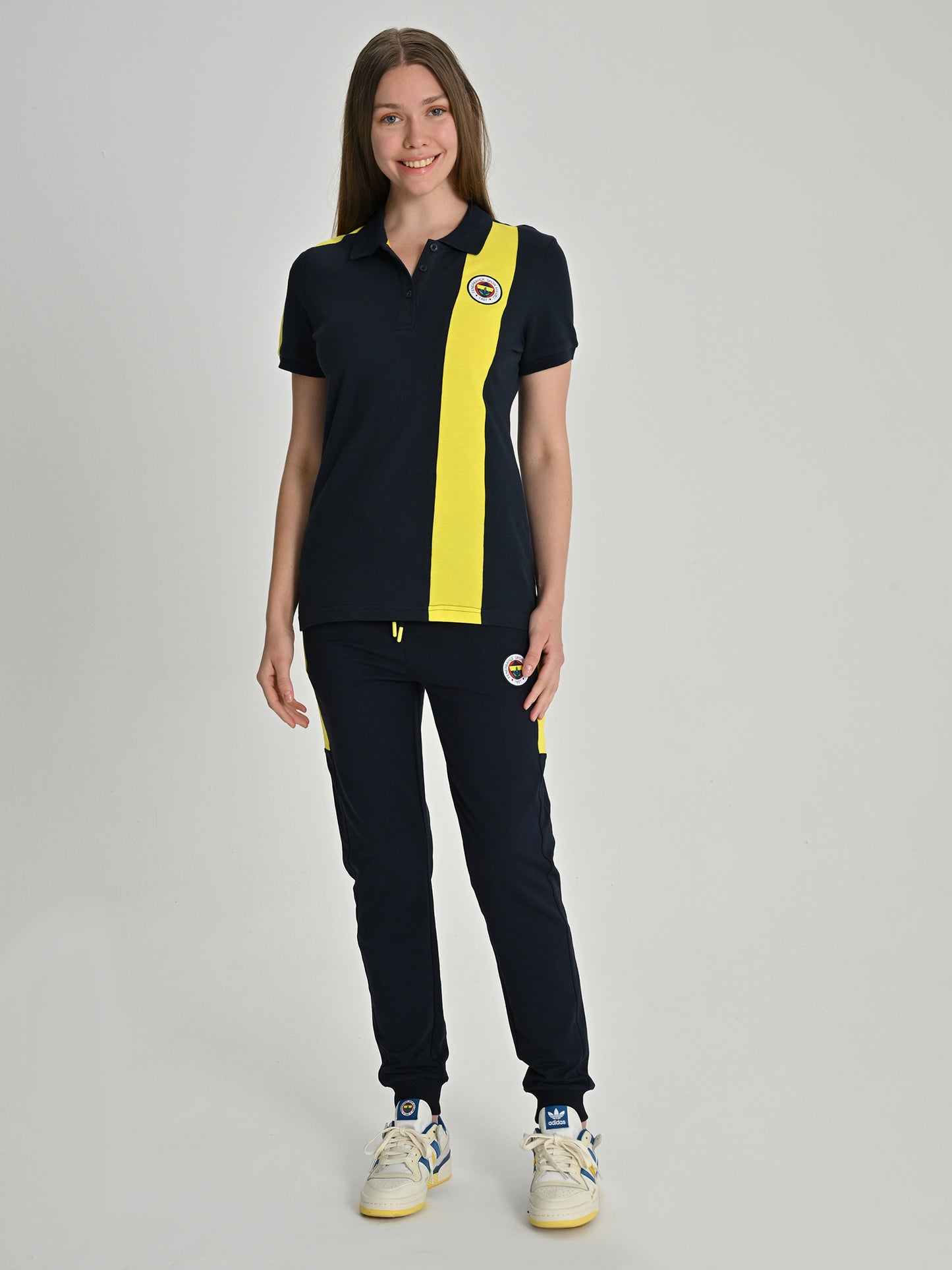 Fenerbahçe 25/26 Lacivert Tribün Kadın Basic Polo Tshirt