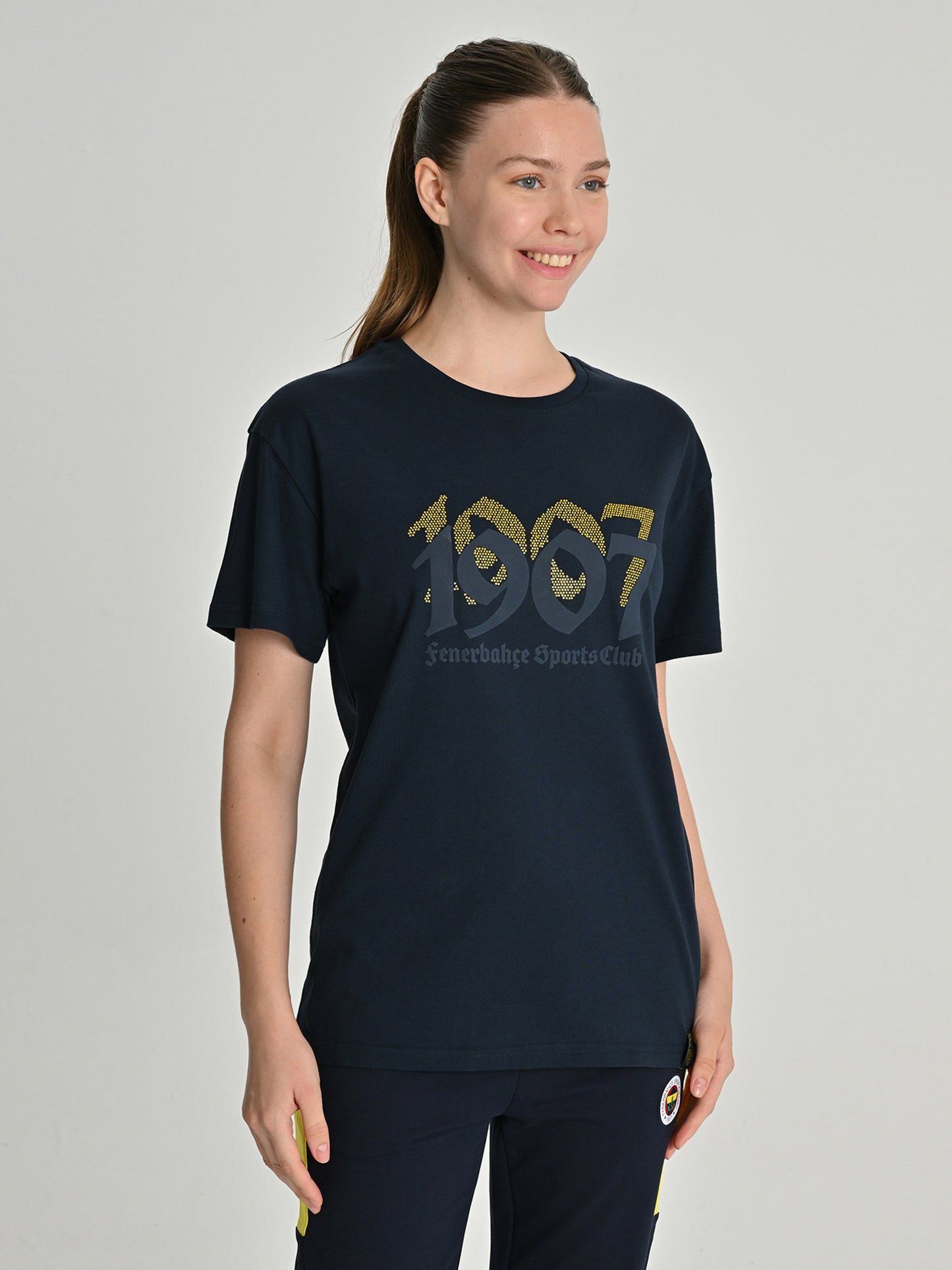 Fenerbahçe Lacivert Tribün Fb Sports Club Oversize Kadın Tshirt