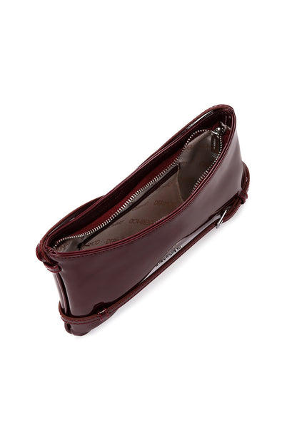 Kadın Bordo Mini Rugan Omuz Çantası