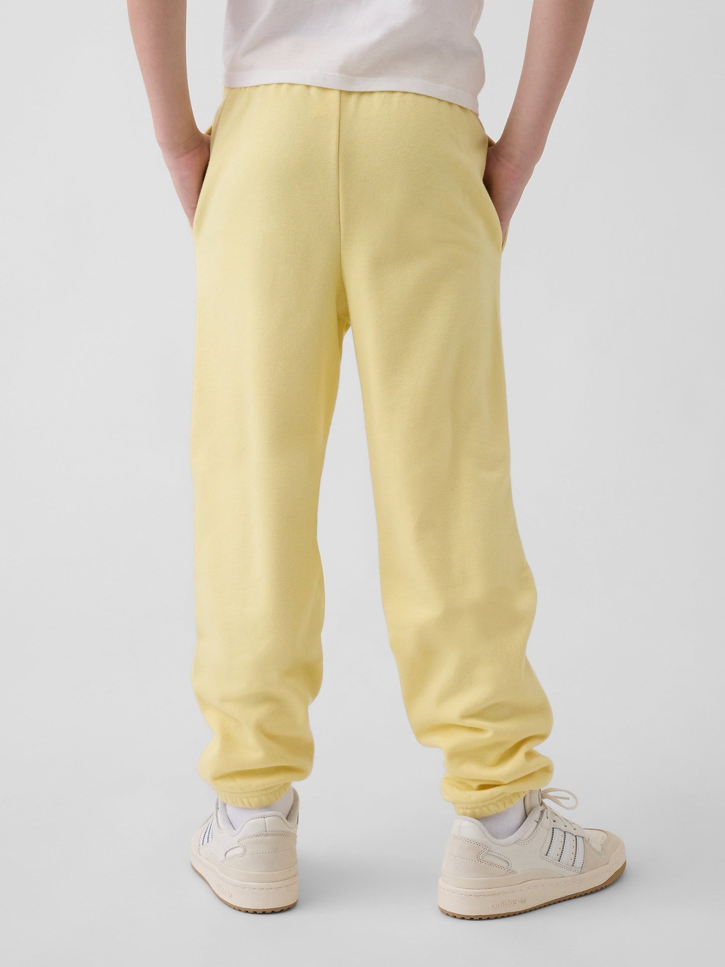Sarı Relaxed Gap Logo Fransız Havlu Kumaş Jogger Eşofman Altı