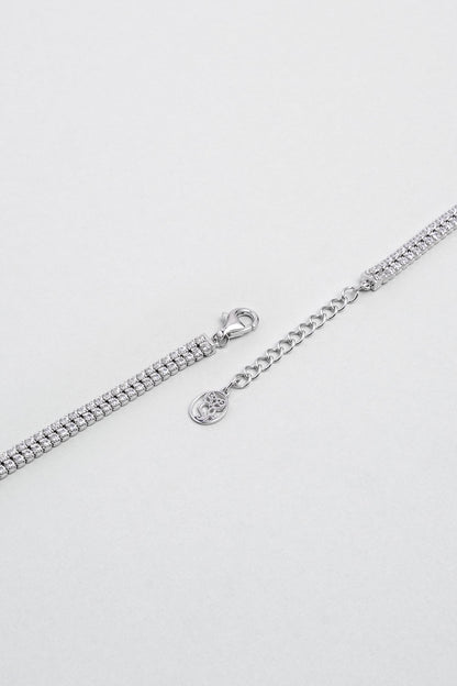 Avangard 18 Ayar Beyaz Altın Kaplama 19 Cm Gümüş Su Yolu Bileklik 5205440199