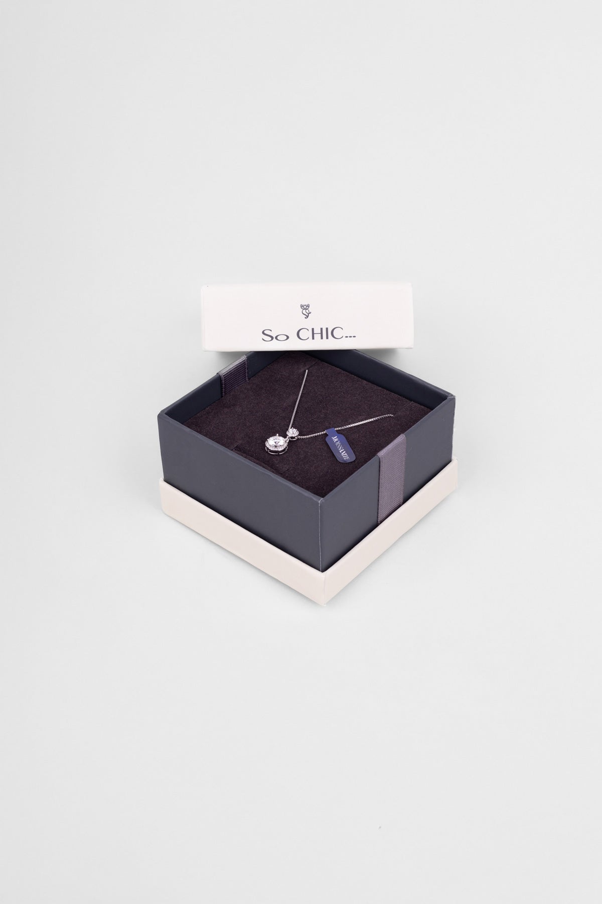 Mozanit Yolu 18 Ayar Beyaz Altın Kaplama 46 Cm Gümüş Kolye 5205840199