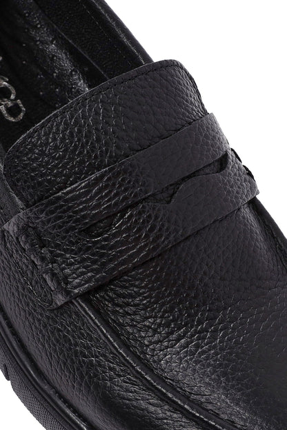 Kadın Siyah Deri Comfort Loafer