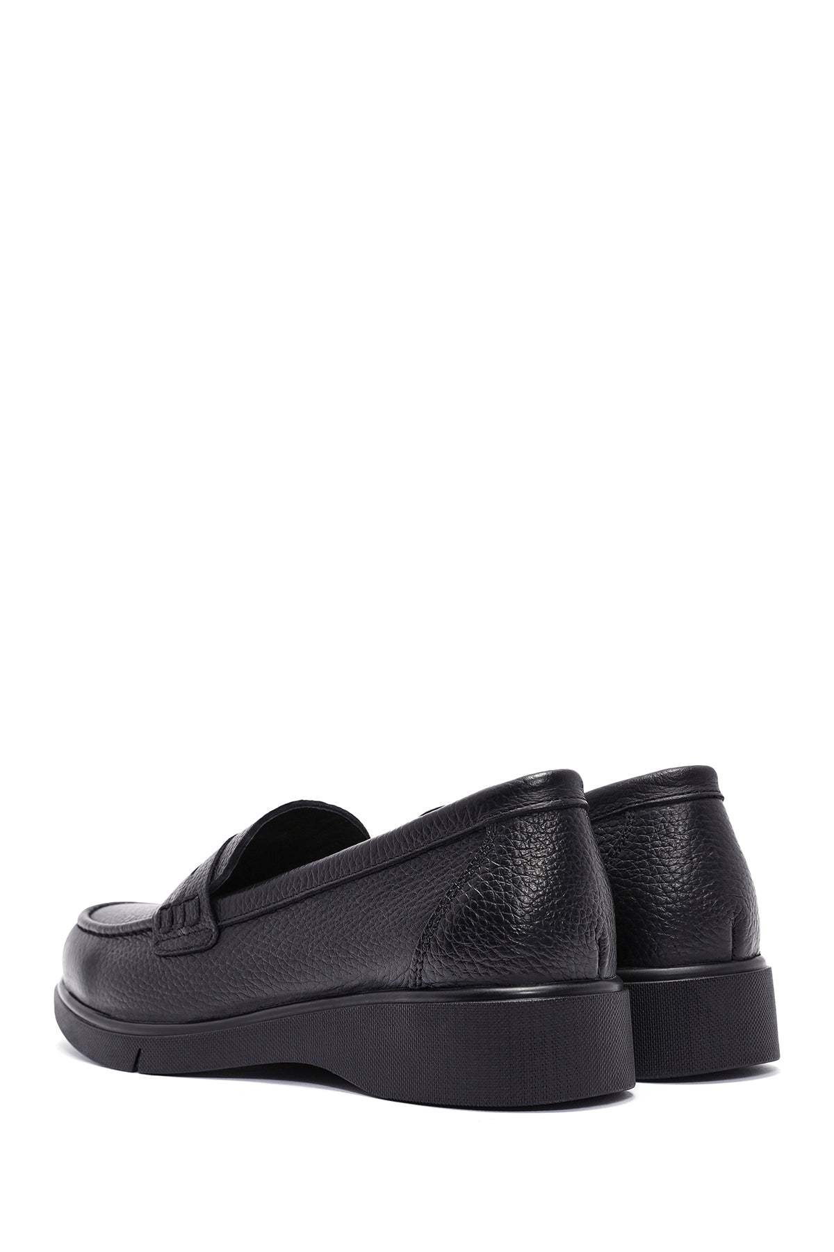 Kadın Siyah Deri Comfort Loafer
