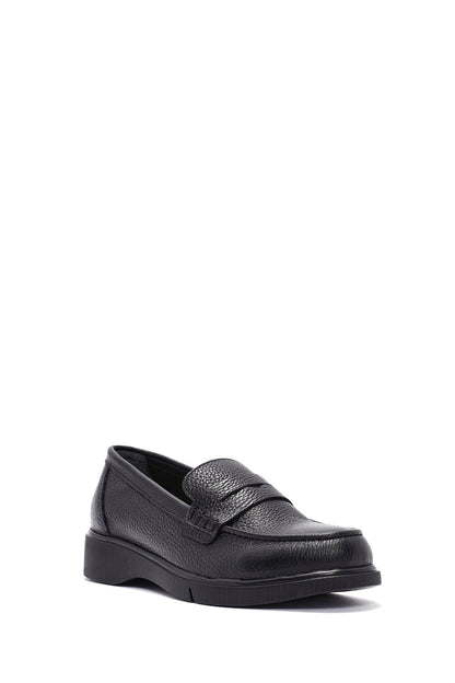 Kadın Siyah Deri Comfort Loafer