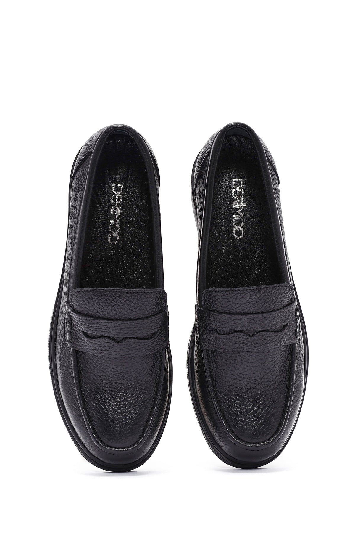 Kadın Siyah Deri Comfort Loafer