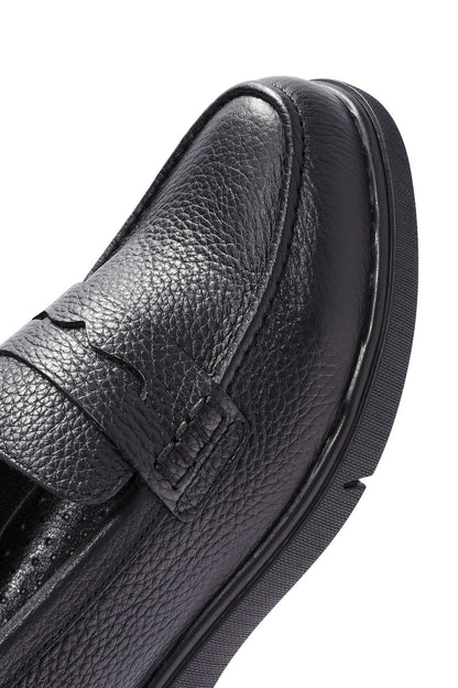 Kadın Siyah Deri Comfort Loafer