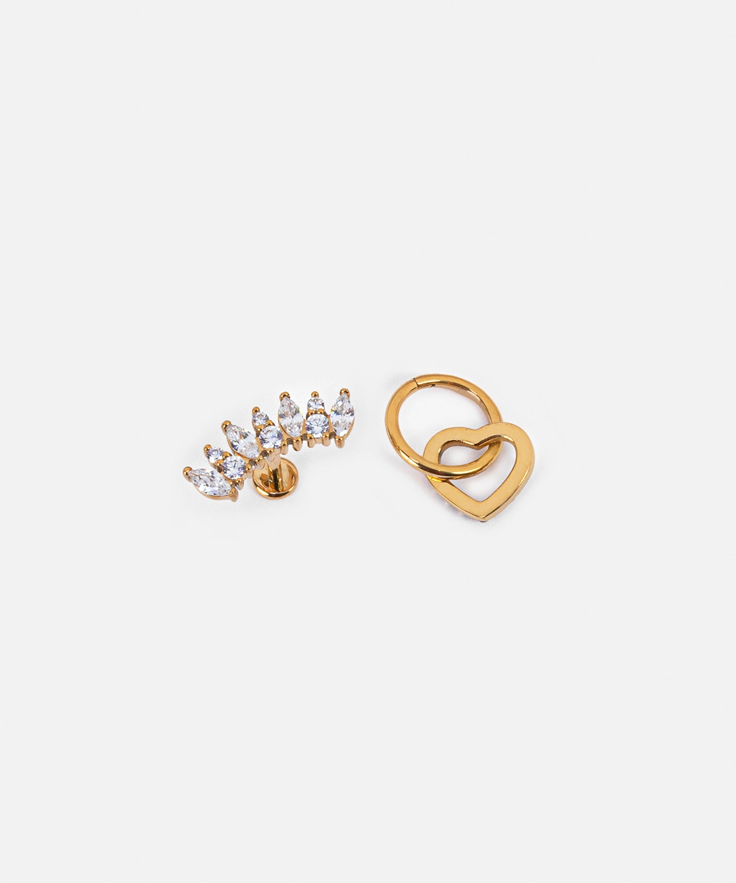 Zirkon Taşlı Paslanmaz Çelik Piercing