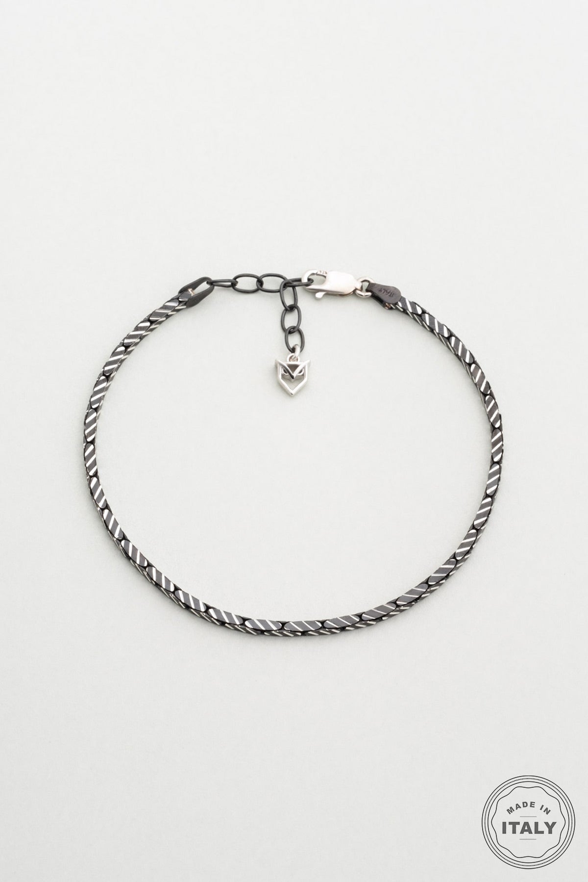 Italyan Rutenyum Kaplama 22 Cm Gümüş Erkek Bileklik 5207399999