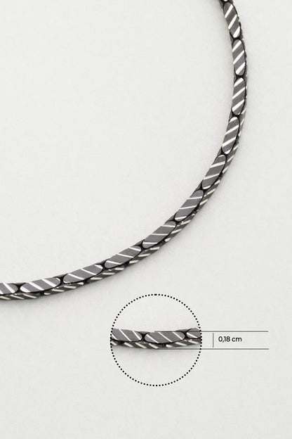 Italyan Tasarım Rutenyum Kaplama 22 Cm Gümüş Erkek Bileklik 5207399999