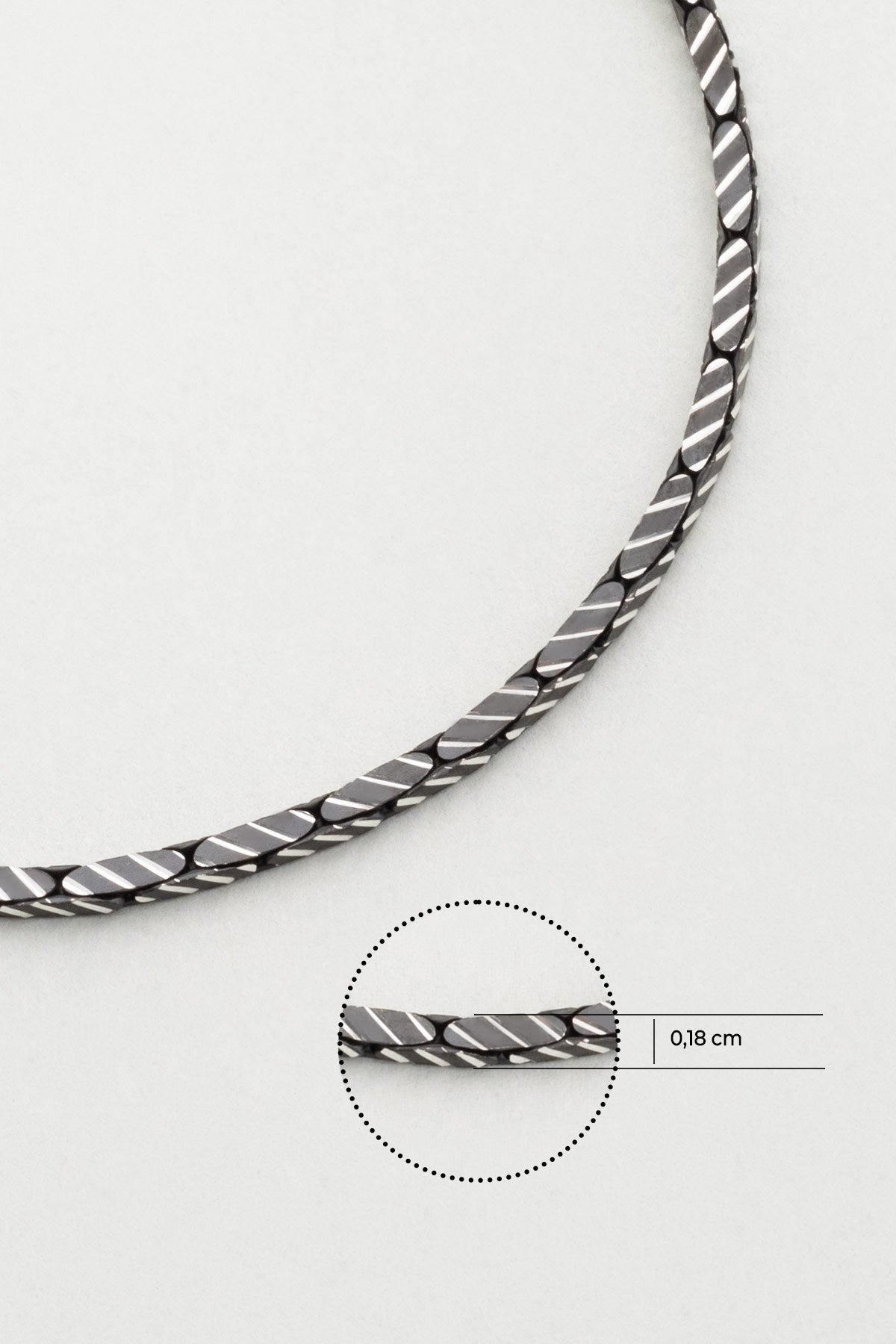 Italyan Rutenyum Kaplama 22 Cm Gümüş Erkek Bileklik 5207399999