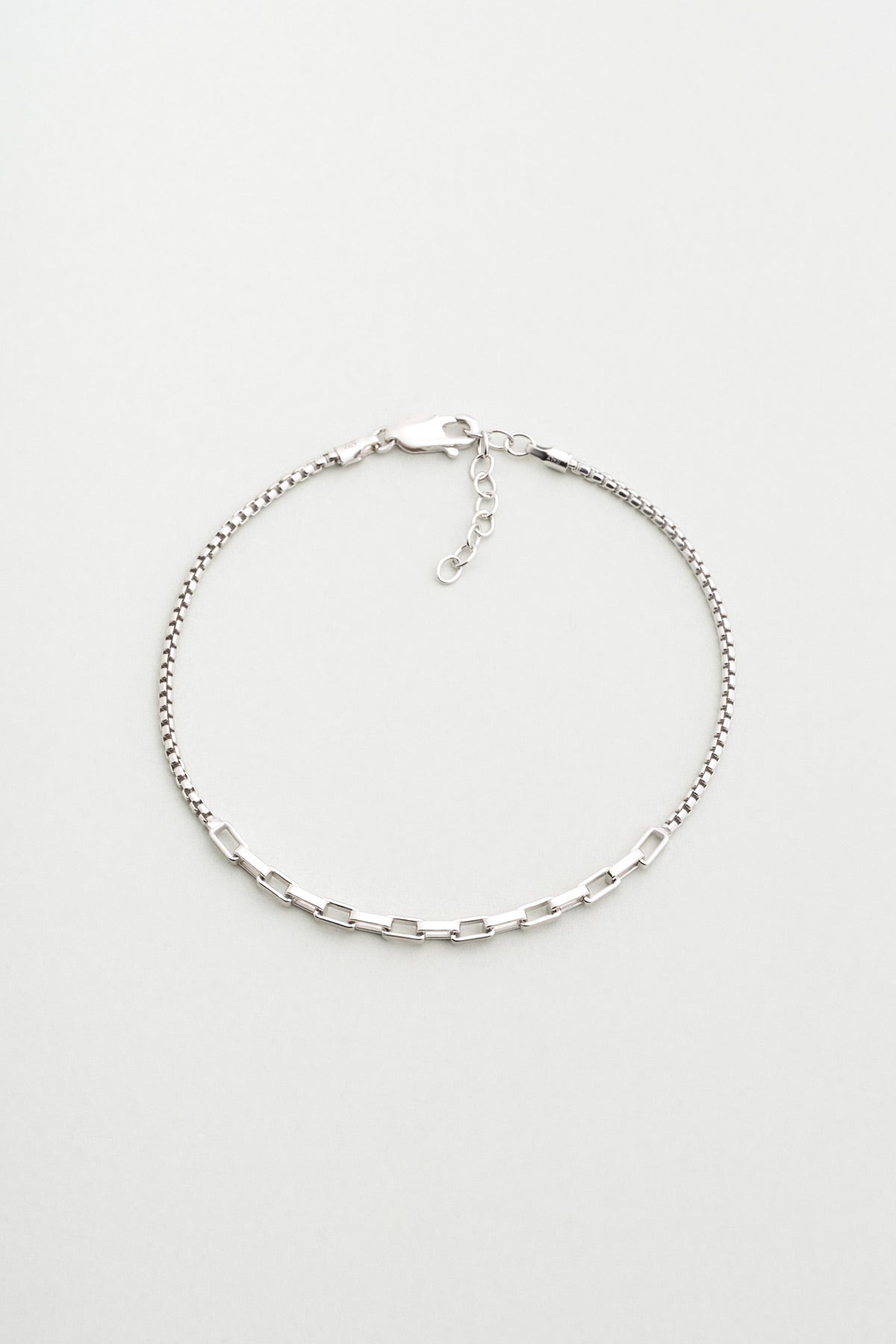 Italyan Tasarım 18 Ayar Beyaz Altın Kaplama 21 Cm Gümüş Erkek Bileklik 5207489999