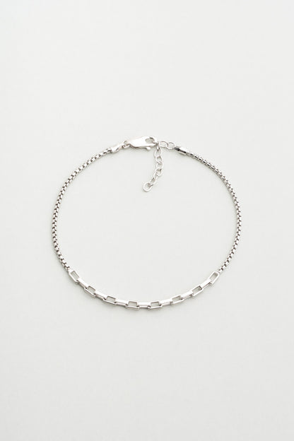 Italyan Tasarım 18 Ayar Beyaz Altın Kaplama 21 Cm Gümüş Erkek Bileklik 5207489999