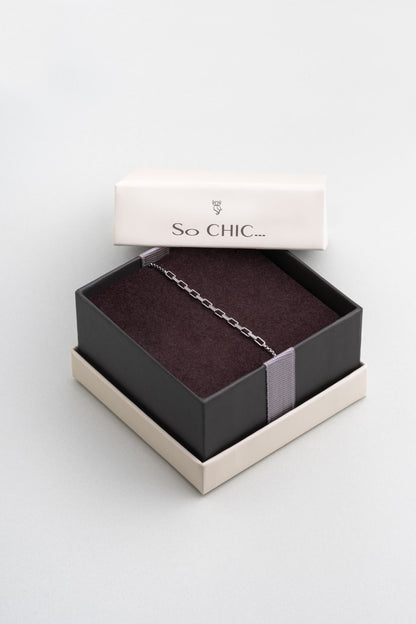 Italyan Tasarım 18 Ayar Beyaz Altın Kaplama 21 Cm Gümüş Erkek Bileklik 5207489999