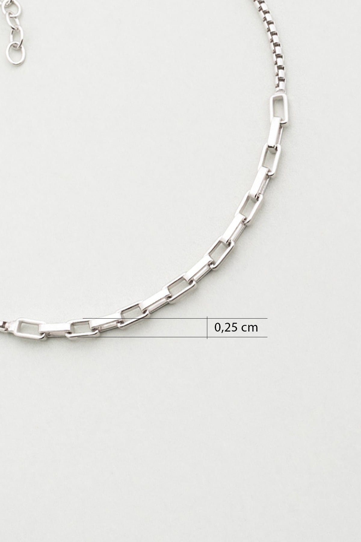 Italyan Tasarım 18 Ayar Beyaz Altın Kaplama 21 Cm Gümüş Erkek Bileklik 5207489999