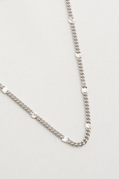 Modern Italyan 18 Ayar Beyaz Altın Kaplama 44 Cm Gümüş Zincir Kolye 5207509999